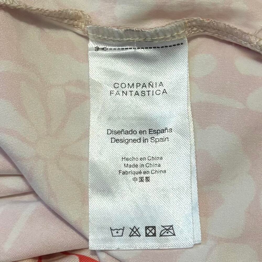 Compania Fantastica Coral and Off White Floral Kaftan/Maxi Dress - Picture 7 of 8
